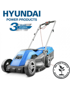  Hyundai 33cm Corded Electric 1200w 230v/240v Roller Mulching Lawnmower | HYM3300E