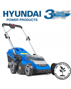 Hyundai HYM40LI380P 40V Lithium-Ion Cordless Battery Powered Roller Lawn Mower 38cm Cutting Width With Battery & Charger